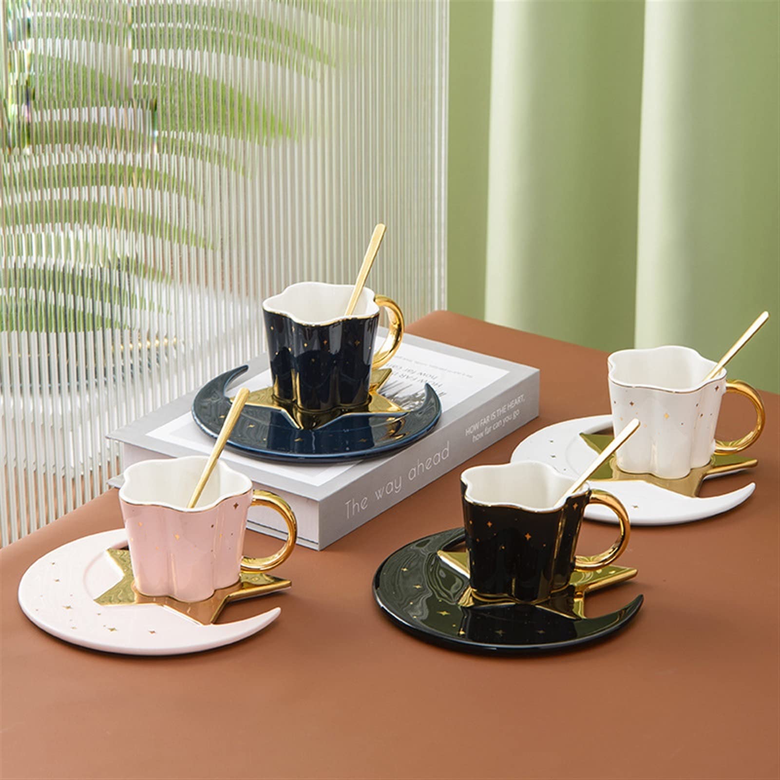 Amazon｜カップ 創造的なセラミックスタームーンコーヒーカップと